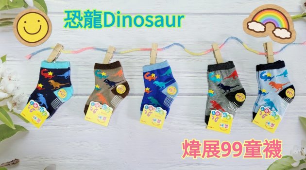 WJ 童襪Boy (❷ 恐龍系列) 3